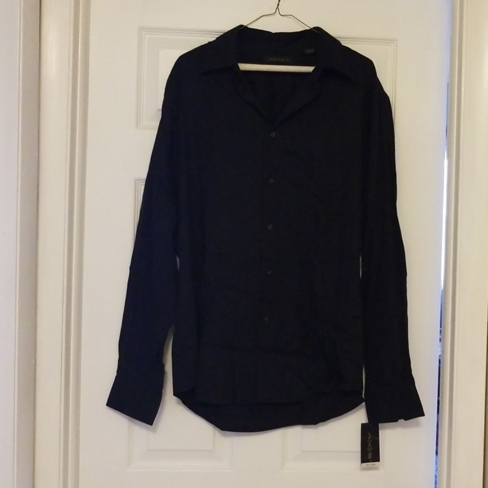 NWT - Black Mens Button Down